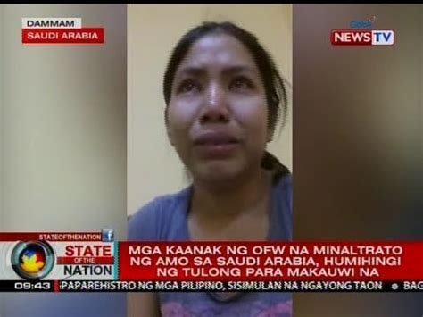 OFW na minamaltrato umano ng amo sa KSA, pabulong na .